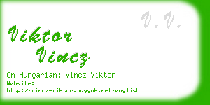 viktor vincz business card